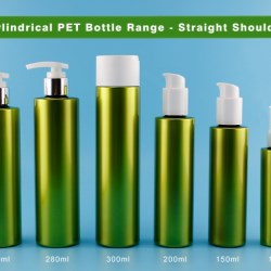 Cylindrical PET Bottle Range with Straight Shoulder